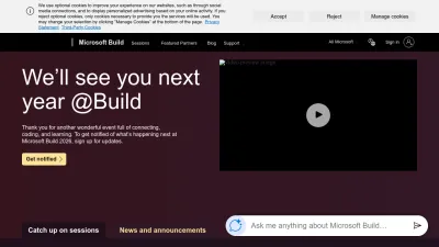 Screenshot preview of build.microsoft.com