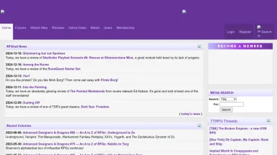 Screenshot preview of rpg.net