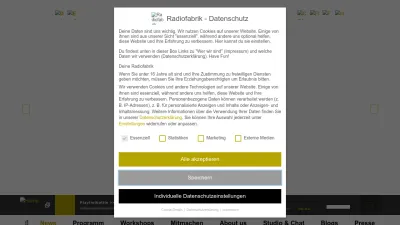 Screenshot preview of radiofabrik.at
