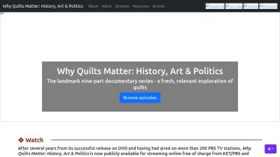Screenshot preview of whyquiltsmatter.org