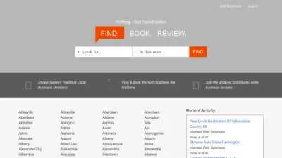 Screenshot preview of hotfrog.com