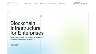 Screenshot preview of paxos.com