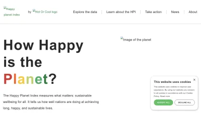 Screenshot preview of happyplanetindex.org