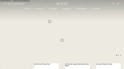 Screenshot preview of ercol.com