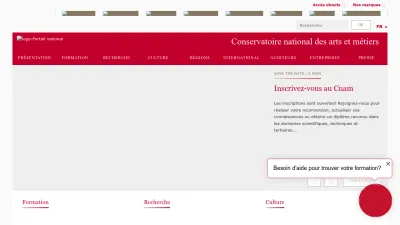 Screenshot preview of cnam.fr