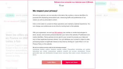 Screenshot preview of notretemps.com