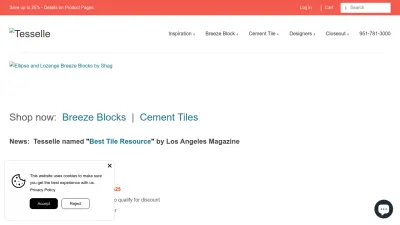 Screenshot preview of tesselle.com