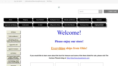 Screenshot preview of thecuriousphoenix.com