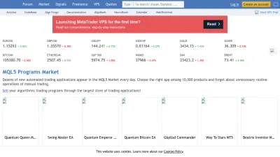Screenshot preview of mql5.com
