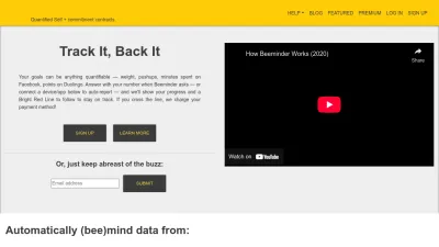 Screenshot preview of beeminder.com
