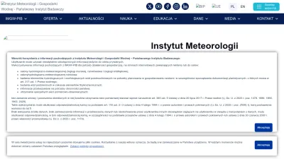 Screenshot preview of imgw.pl