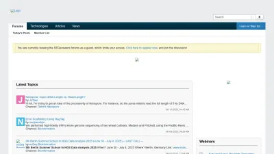 Screenshot preview of seqanswers.com