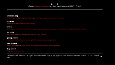 Screenshot preview of attrition.org