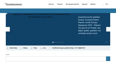 Screenshot preview of bundeskanzleramt.gv.at