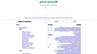 Screenshot preview of scaruffi.com