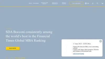 Screenshot preview of sdabocconi.it