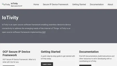 Screenshot preview of iotivity.org