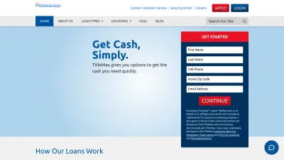 Screenshot preview of titlemax.com