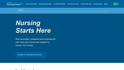 Screenshot preview of nursingcenter.com