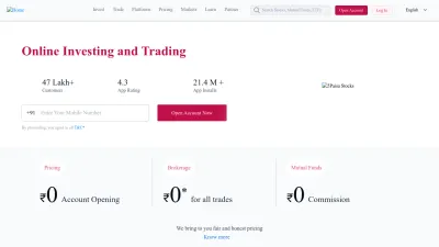 Screenshot preview of 5paisa.com
