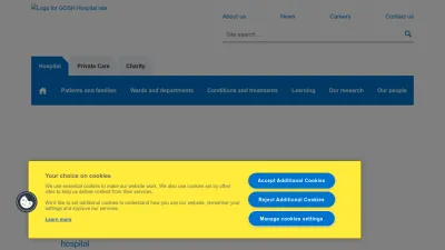 Screenshot preview of gosh.nhs.uk