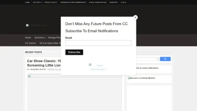 Screenshot preview of curbsideclassic.com