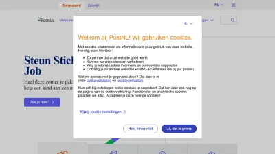 Screenshot preview of postnl.nl