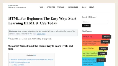 Screenshot preview of html.com
