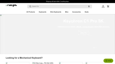 Screenshot preview of keychron.com