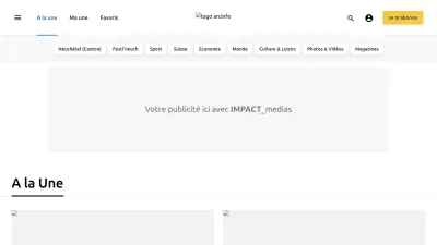 Screenshot preview of arcinfo.ch