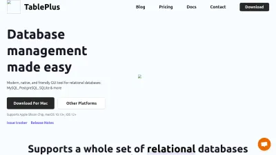 Screenshot preview of tableplus.com