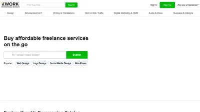 Screenshot preview of kwork.com