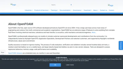 Screenshot preview of openfoam.com