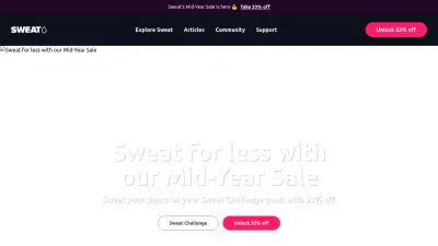 Screenshot preview of sweat.com