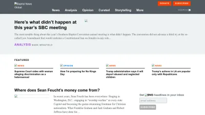 Screenshot preview of baptistnews.com