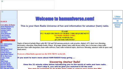 Screenshot preview of hamuniverse.com
