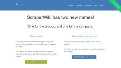 Screenshot preview of scraperwiki.com