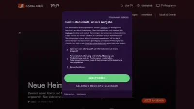 Screenshot preview of kabeleins.de