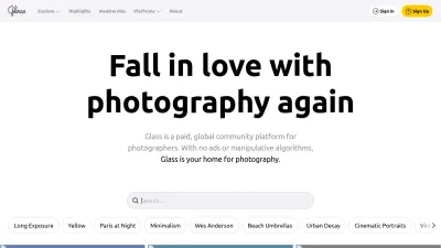 Screenshot preview of glass.photo