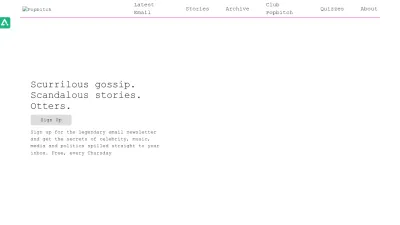 Screenshot preview of popbitch.com