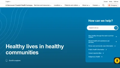 Screenshot preview of vch.ca