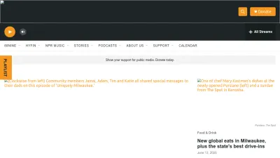 Screenshot preview of radiomilwaukee.org