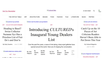 Screenshot preview of culturedmag.com