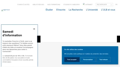 Screenshot preview of ulb.be