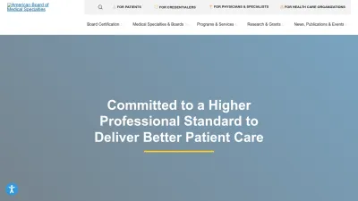 Screenshot preview of abms.org