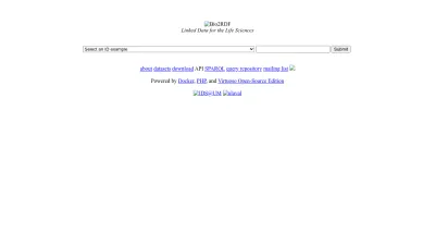 Screenshot preview of bio2rdf.org
