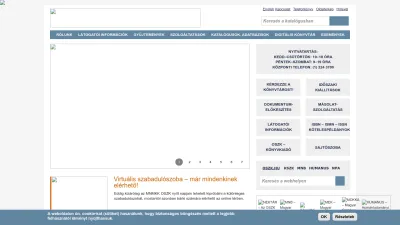 Screenshot of Oszk.hu