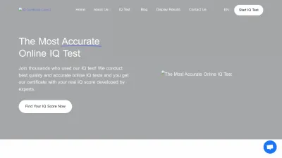 Screenshot preview of iqcertificate.org
