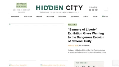 Screenshot preview of hiddencityphila.org