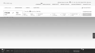 Screenshot preview of airindia.com